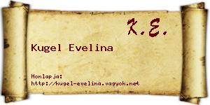 Kugel Evelina névjegykártya